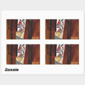 Kandinsky Development in Brown Abstract Painting Rechthoekige Sticker (Vel)