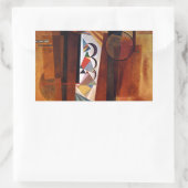Kandinsky Development in Brown Abstract Painting Rechthoekige Sticker (Tas)