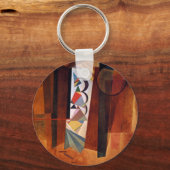 Kandinsky Development in Brown Abstract Painting Sleutelhanger (Voorkant)
