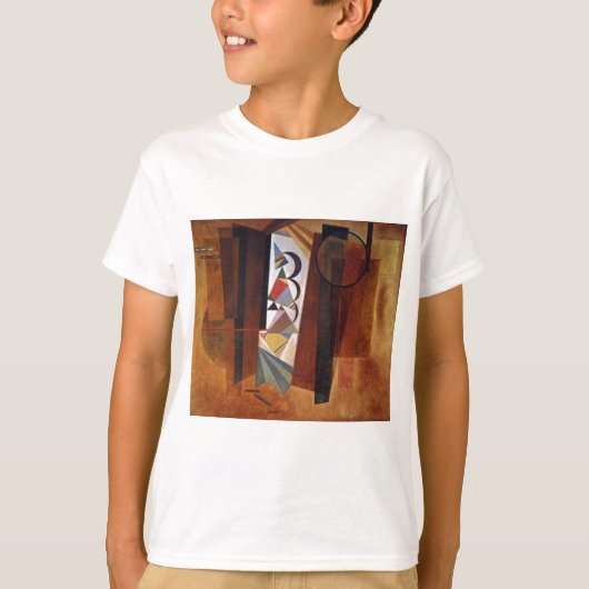 Kandinsky Development in Brown Abstract Painting T-shirt (Voorkant)