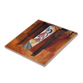 Kandinsky Development in Brown Abstract Painting Tegeltje (Zijkant)