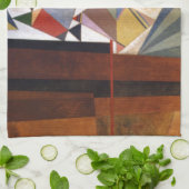 Kandinsky Development in Brown Abstract Painting Theedoek (Gevouwen)