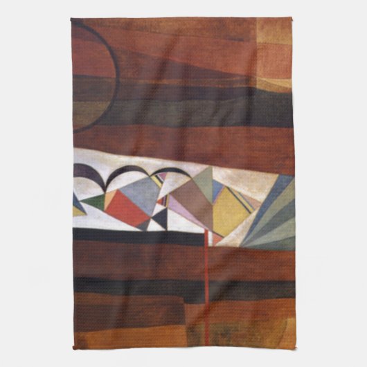 Kandinsky Development in Brown Abstract Painting Theedoek (Verticaal)