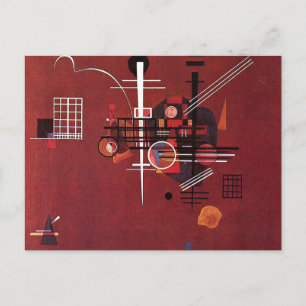Kandinsky - Doffe Rood Briefkaart