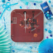 Kandinsky - Doffe Rood Papieren Bordje (Feest)