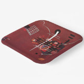 Kandinsky - Doffe Rood Papieren Bordje (Gebogen)