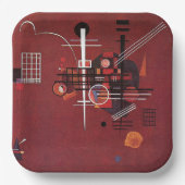 Kandinsky - Doffe Rood Papieren Bordje (Voorkant)