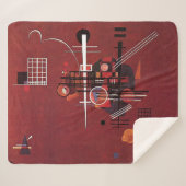 Kandinsky - Doffe Rood Sherpa Deken (Voorkant (horizontaal))