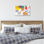 Kandinsky Dominant Curve Canvas Print (Insitu (Slaapkamer))