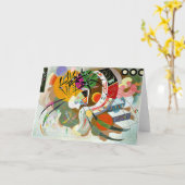 Kandinsky - Dominant Curve, kleurrijk schilderij Kaart (Gele Bloem)