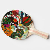 Kandinsky - Dominante kromme, abstracte kunst Tafeltennisbatje (Zijkant)