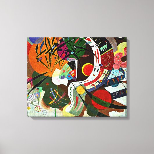 Kandinsky - Dominante kromme Canvas Afdruk (Voorkant)