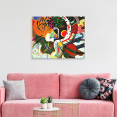 Kandinsky - Dominante kromme Canvas Afdruk (Insitu (Woonkamer))