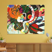 Kandinsky - Dominante kromme Canvas Afdruk (Insitu (Woonkamer))