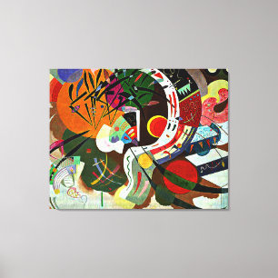 Kandinsky - Dominante kromme Canvas Afdruk