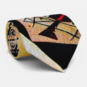 Kandinsky - Doorvoerlijn, kleurrijk Stropdas (Opgerold)