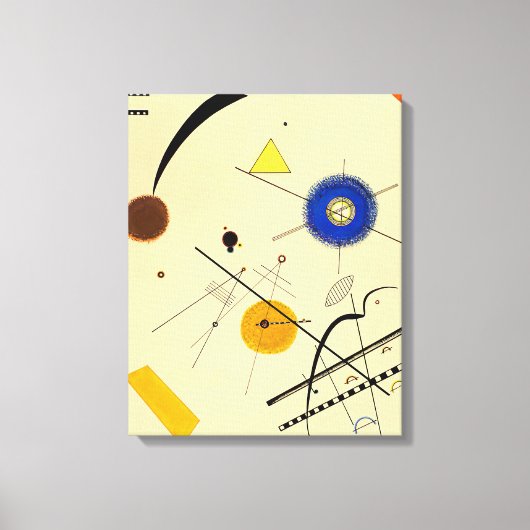KANDINSKY - DRIE VRIJE CIRKELS - 1923 - Bauhaus - Canvas Afdruk (Voorkant)
