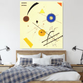 KANDINSKY - DRIE VRIJE CIRKELS - 1923 - Bauhaus - Canvas Afdruk (Insitu (Slaapkamer))