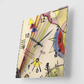 Kandinsky - Duidelijke Verbinding, abstracte kunst Vierkante Klok (Hoek)