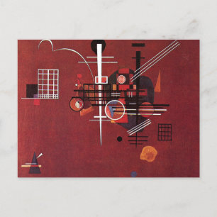 Kandinsky - Dull Rood Briefkaart