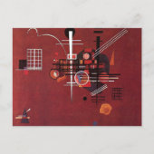 Kandinsky - Dull Rood Briefkaart (Voorkant)