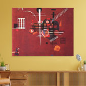 Kandinsky - Dull Rood Canvas Afdruk (Insitu (Woonkamer))