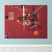 Kandinsky - Dull Rood Canvas Afdruk (Insitu (Houten vloer))