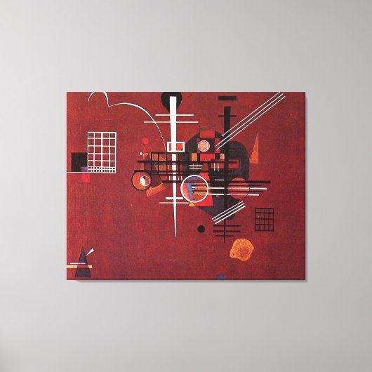 Kandinsky - Dull Rood Canvas Afdruk (Voorkant)