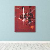 Kandinsky - Dull Rood Canvas Afdruk (Insitu (Houten vloer))