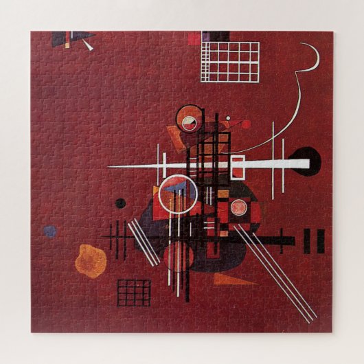 Kandinsky - Dull Rood Legpuzzel (Horizontaal)