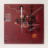 Kandinsky - Dull Rood Legpuzzel (Verticaal)