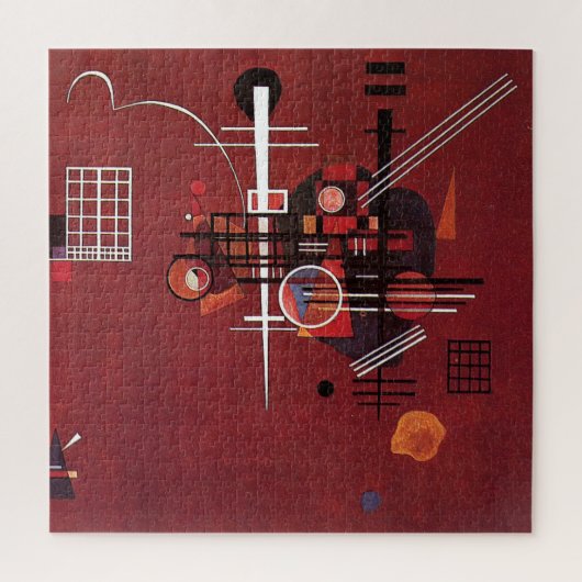 Kandinsky - Dull Rood Legpuzzel (Verticaal)