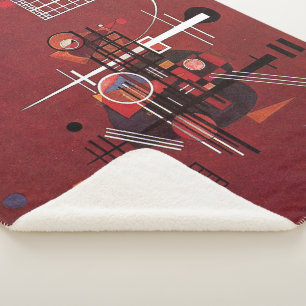 Kandinsky - Dull Rood Sherpa Deken
