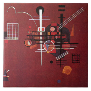 Kandinsky - Dull Rood Tegeltje