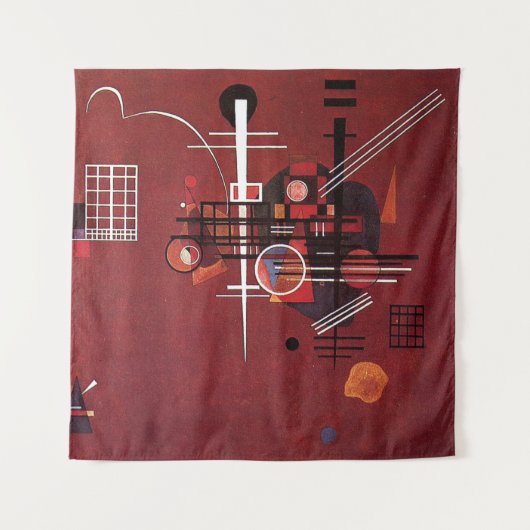 Kandinsky - Dull Rood Wandkleed (Voorkant)