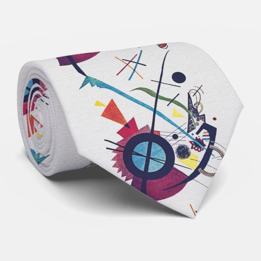 Kandinsky Dynamiek – Geometrische Energie Stropdas (Opgerold)