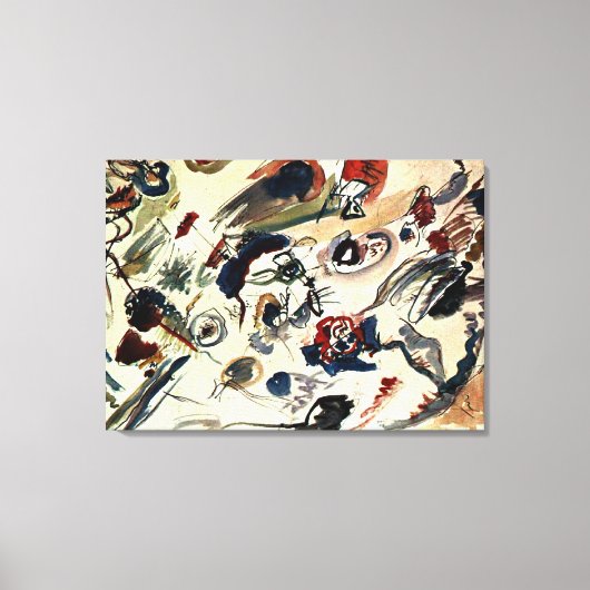 Kandinsky - Eerste Abstracte Waterverf Canvas Afdruk (Voorkant)