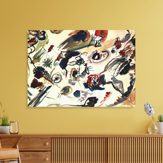 Kandinsky - Eerste Abstracte Waterverf Canvas Afdruk (Insitu (Woonkamer))