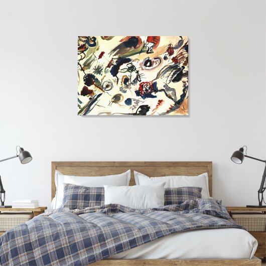 Kandinsky - Eerste Abstracte Waterverf Canvas Afdruk (Insitu (Slaapkamer))