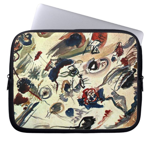 Kandinsky - Eerste Abstracte Waterverf Laptop Sleeve (Voorkant)