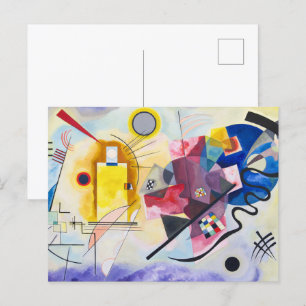 Kandinsky Emotionele Symfonie in Rood, Geel & Blau Briefkaart