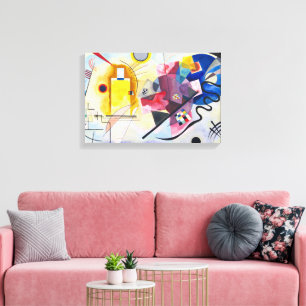 Kandinsky Emotionele Symfonie in Rood, Geel & Blau Canvas Afdruk