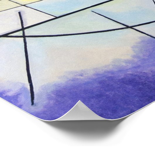 Kandinsky Emotionele Symfonie in Rood, Geel & Blau Poster (Hoek)