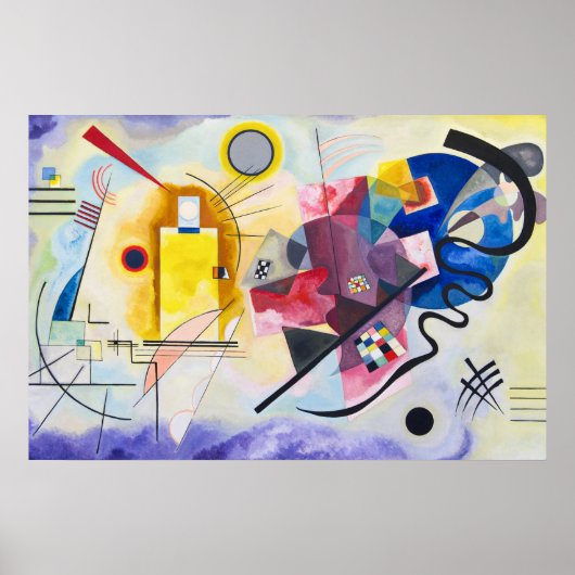 Kandinsky Emotionele Symfonie in Rood, Geel & Blau Poster (Voorkant)
