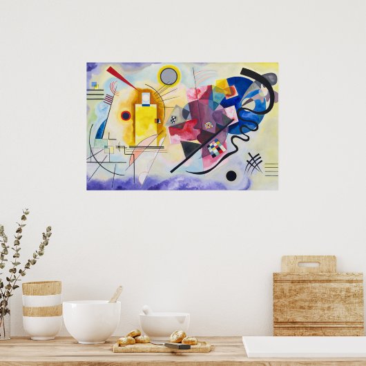 Kandinsky Emotionele Symfonie in Rood, Geel & Blau Poster (Keuken)