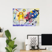 Kandinsky Emotionele Symfonie in Rood, Geel & Blau Poster (Thuiskantoor)