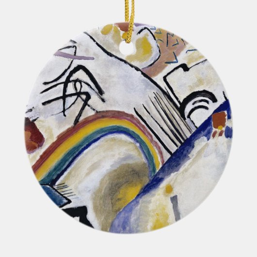 Kandinsky Expressionistisch Abstract schilderij 19 Keramisch Ornament (Voorkant)