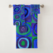 Kandinsky Farbstudie Blue Quadrate Square Circle Bad Handdoek (Insitu)