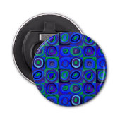 Kandinsky Farbstudie Blue Quadrate Square Circle Button Flesopener (Voorkant)