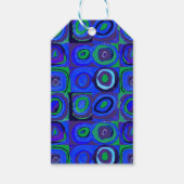 Kandinsky Farbstudie Blue Quadrate Square Circle Cadeaulabel (Voorkant)